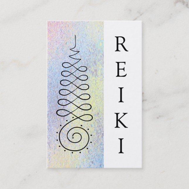 *~* Reiki Praktiker-oder Hauptheilige Geometrie Visitenkarte (Vorderseite)