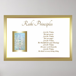 Reiki Principles Healing Hands Design Poster