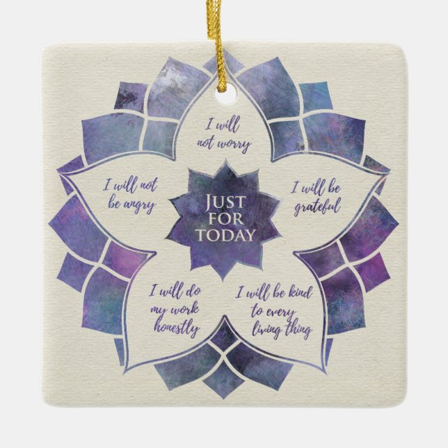 Reiki Principles - Reiki PEmpfangs Keramikornament (Vorderseite)