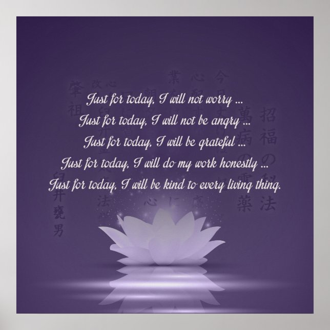 Reiki Principles - Reiki PEmpfangs Poster (Vorne)