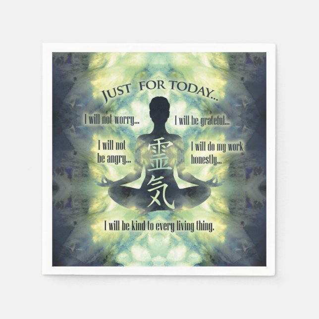 Reiki Principles - Reiki PEmpfangs Serviette (Vorderseite)