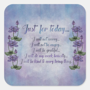 Reiki Principles - Reiki Preits Quadratischer Aufkleber