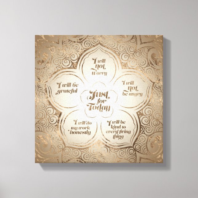 Reiki Principles - Reiki Prets Golden Sheer Leinwanddruck (Vorderseite)