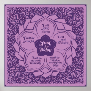 Reiki Principles - Reiki-Rezepte in Lotus Poster