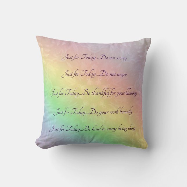 Reiki Prinzip-Regenbogen-Mandalaentwurf Kissen (Vorderseite)