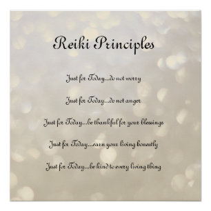 Reiki Prinzipien Poster