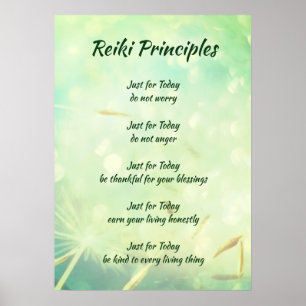 Reiki Prinzipien Poster