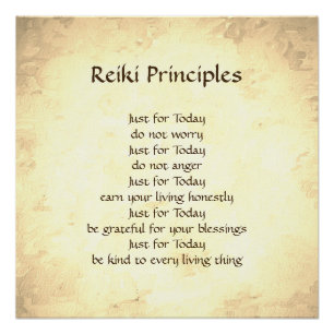 Reiki Prinzipien Poster