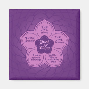 Reiki Prinzipien - Reiki Gebote in Lotus Magnet