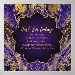 Reiki Prinzipien - Reiki Gebote Poster