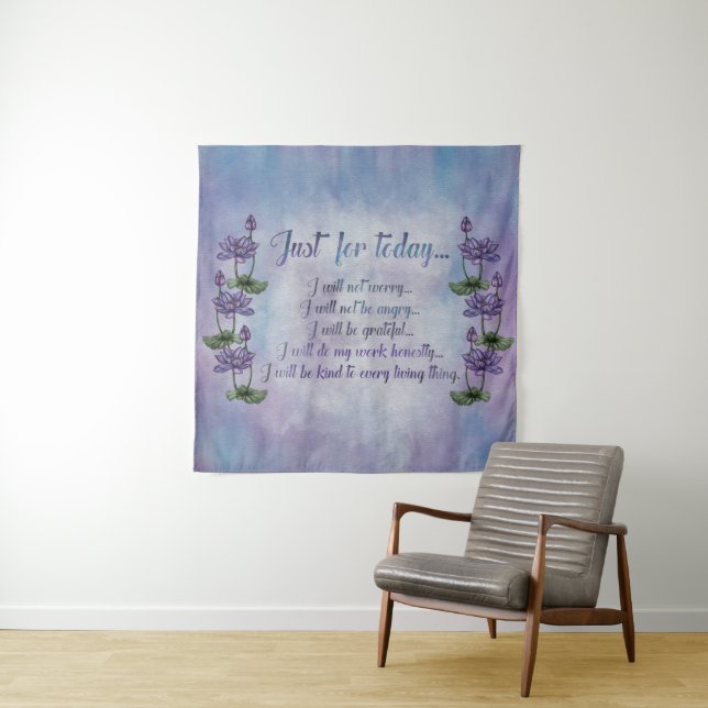 Reiki Prinzipien - Reiki Gebote Wandteppich (Beispiel)