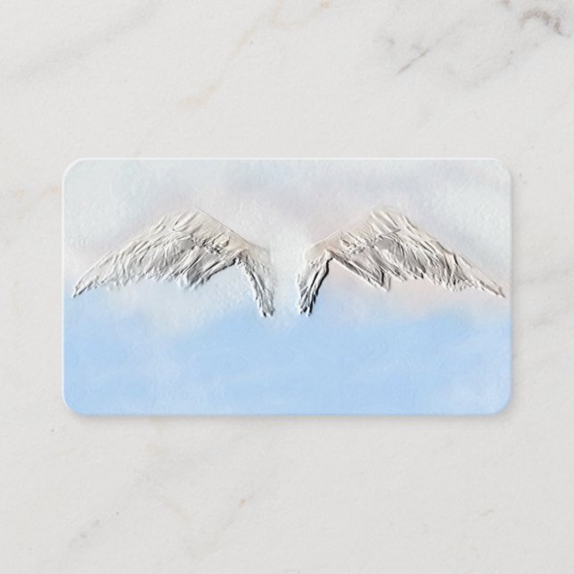 Reiki, Psychisch, Angels Wings Business Card Visitenkarte (Vorderseite)