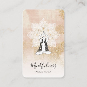 *~* Reiki QR Meditation Rosa Frau Mandala Göttin Visitenkarte