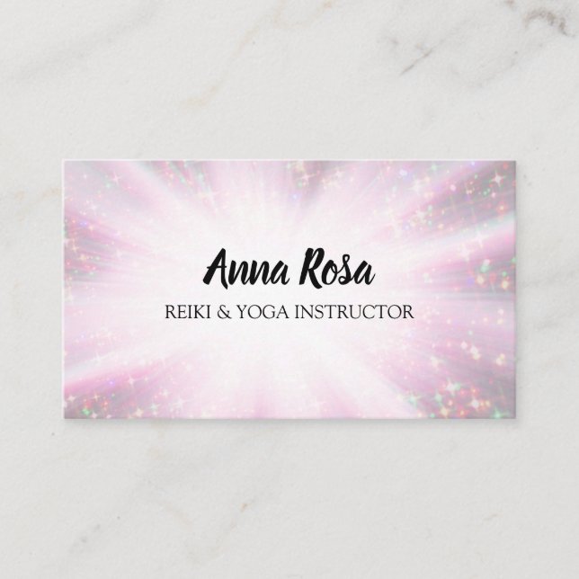 *~* Reiki Rays Energie-heilende helle Arbeitskraft Visitenkarte (Vorderseite)