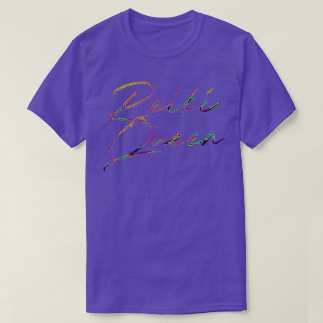 Reiki Retro Typografie Design T-Shirt (Design vorne)