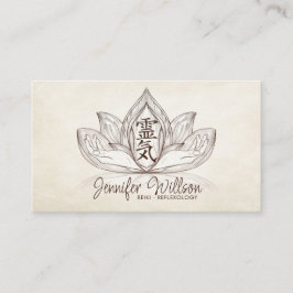 Reiki-Symbol für die Heilung von Händen in Lotus z Visitenkarte