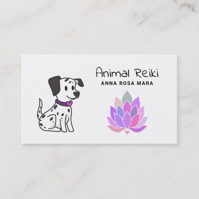 *~* Reiki Tierenergie-heilender Sprecher Visitenkarte (Vorderseite)