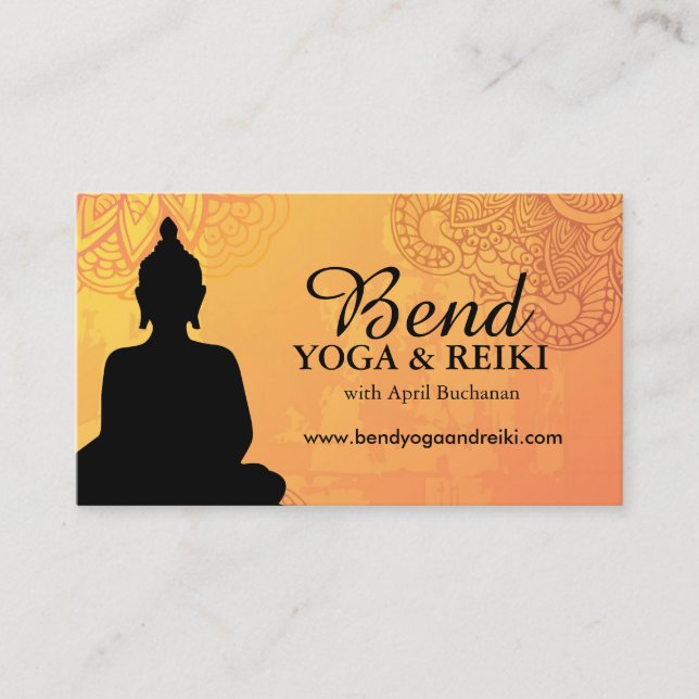 Reiki und Yoga-Visitenkarten Visitenkarte (Vorderseite)