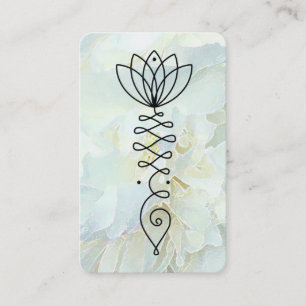 *~* Reiki Yoga Floral Heart Lotus Blume Visitenkarte
