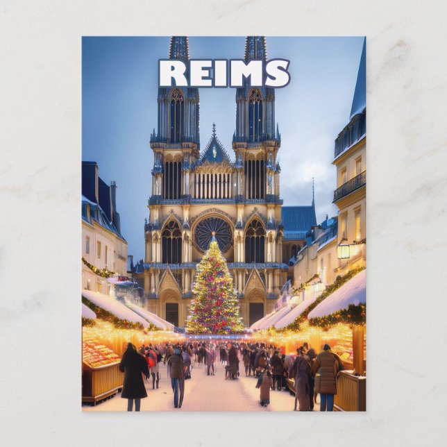Reims Christmas Elegance Postkarte (Vorderseite)