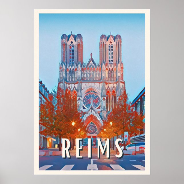 Reims Foto Vintage Poster (Vorne)