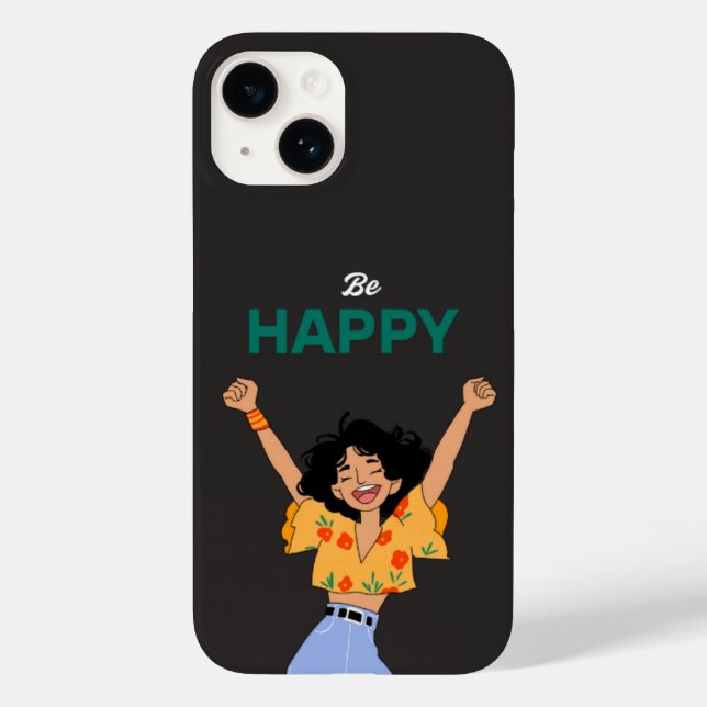 rein schwarz Case-Mate iPhone 14 hülle (Rückseite)