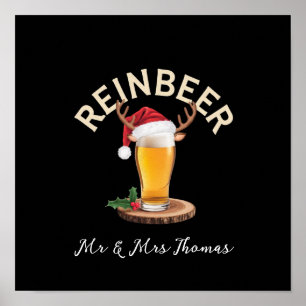 Reinbeer Weihnachtspullover Lustiges Weihnachtsges Poster