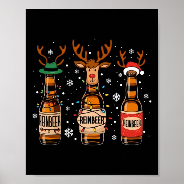 Reinbeers Funny Reindeer Beer Christmas Drink X Poster (Vorne)