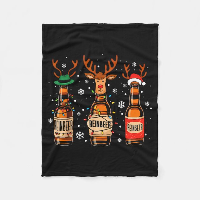 Reinbeers Funny Reindeer Beer Christmas Drinking X Fleecedecke (Vorderseite)