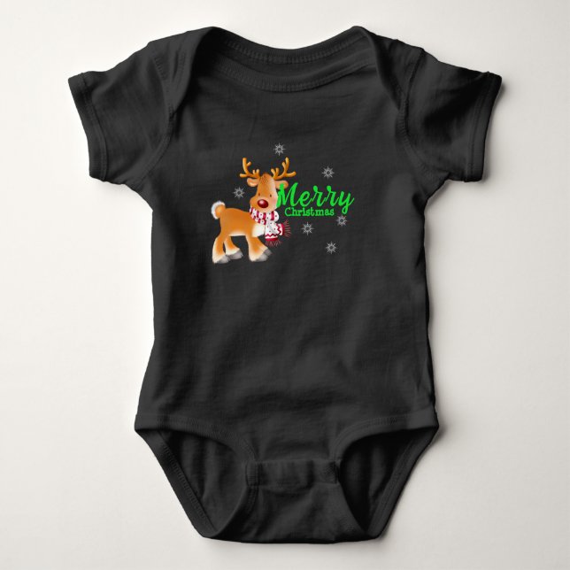 Reindeer Baby Strampler (Vorderseite)