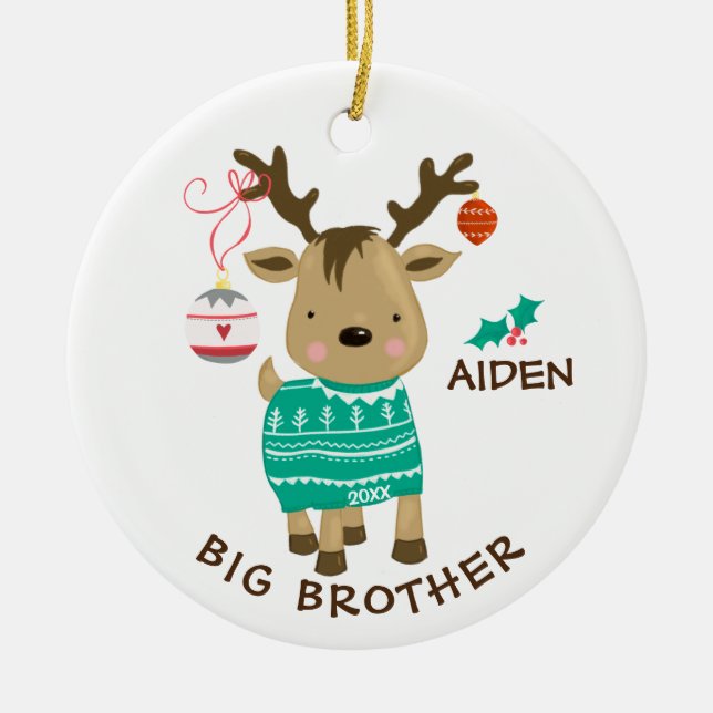Reindeer Big Brother Weihnachtsschmuck (Vorne)