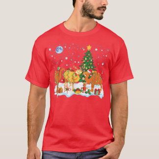 Reindeer Camel Funny Christmas Lights T-Shirt