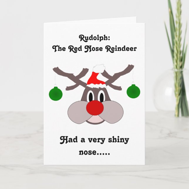 Reindeer Carte de Noël humoristique (Devant)