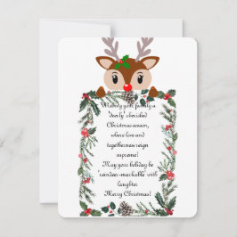 Reindeer Christmas Card Feiertagskarte