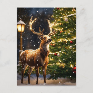 Reindeer Christmas Feiertagspostkarte