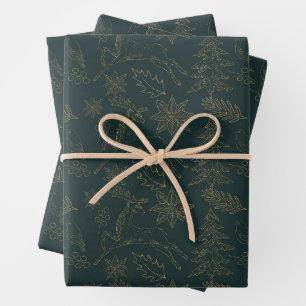 Reindeer Christmas Holiday Tissue Papier cadeau