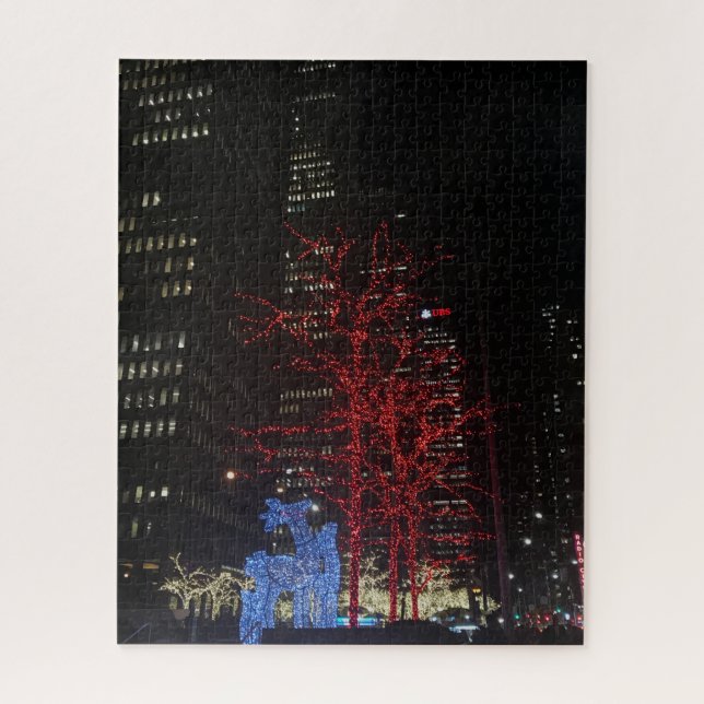 Reindeer Christmas Lights New York City Manhattan (Vertikal)
