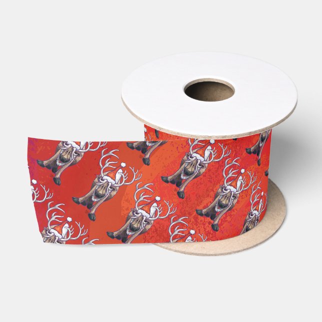 Reindeer Christmas Satinband (Spule)