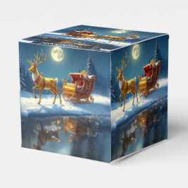 Reindeer Christmas Sleigh Holiday Favor Box Geschenkschachtel