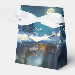 Reindeer Christmas Sleigh Holiday Favor Box Geschenkschachtel