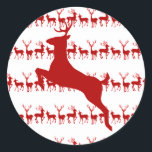 Reindeer Christmas Sticker<br><div class="desc">Reindeer Christmas Sticker</div>