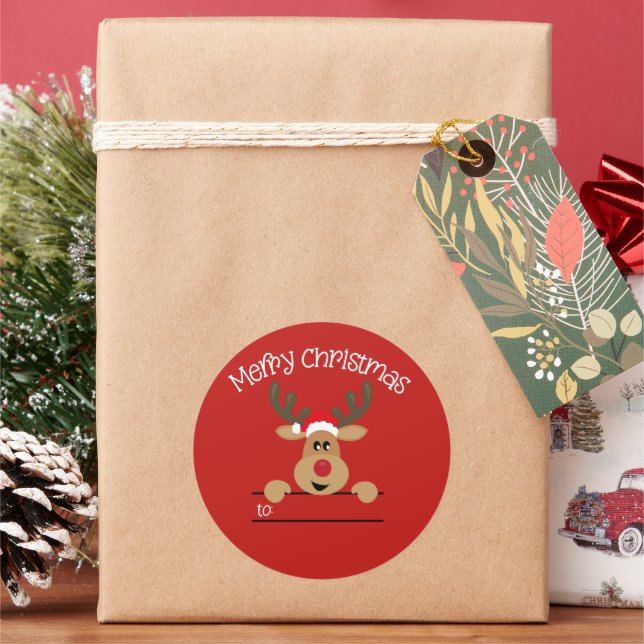 Reindeer Christmas Sticker (Feiertag)