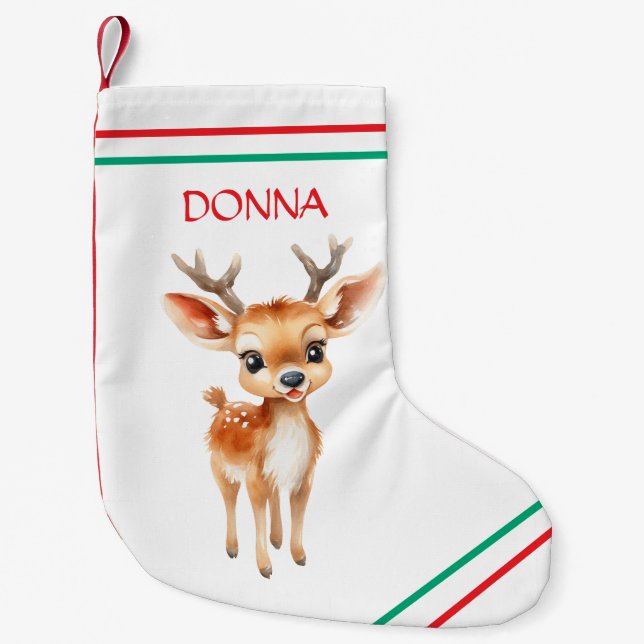 REINDEER CHRISTMAS STRUMPF KLEINER WEIHNACHTSSTRUMPF (Vorderseite)