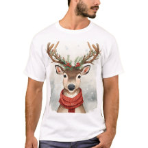 Reindeer Christmas T-Shirt For Festive Holiday