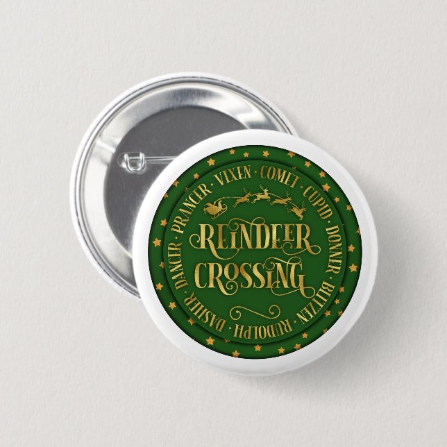 Reindeer Crossing Button (Vorne & Hinten)