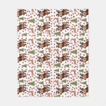 Reindeer cute floral mug