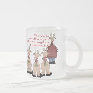 Reindeer Dear Santa Shirt Mattglastasse