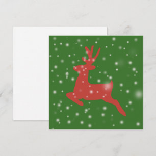 Reindeer Deer Père Noël X-mas Nouvel An Invitation