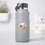 Reindeer Dog Christmas Aufkleber<br><div class="desc">* Illustration eines niedlichen Hundes mit einer Weihnachtsmannmütze und Rentier Antlers. * Verschiedene Größen Optionen und wählen Sie matt glänzend oder transparent! * Fügen Sie Ihre Text-, Familienname-, Ereignis-, Jahres- oder kurze Nachricht hinzu oder entfernen Sie die Textoption. * Verwenden Sie für die Dekoration Ihres Laptops oder Sportflaschen, für die...</div>