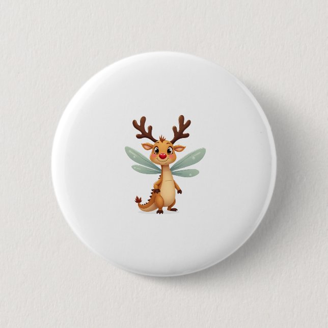 Reindeer Dragonfly Button (Vorderseite)
